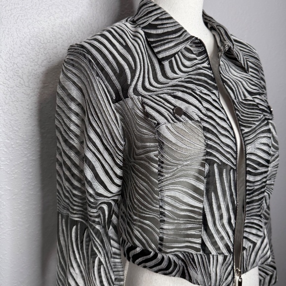 Vintage The Silver Connection  Dorothy Schoelen see thru zebra print jacket -cp - Picture 4 of 8